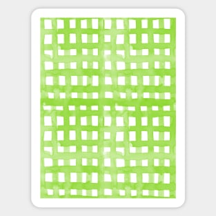 Watercolor grid - baby green Sticker